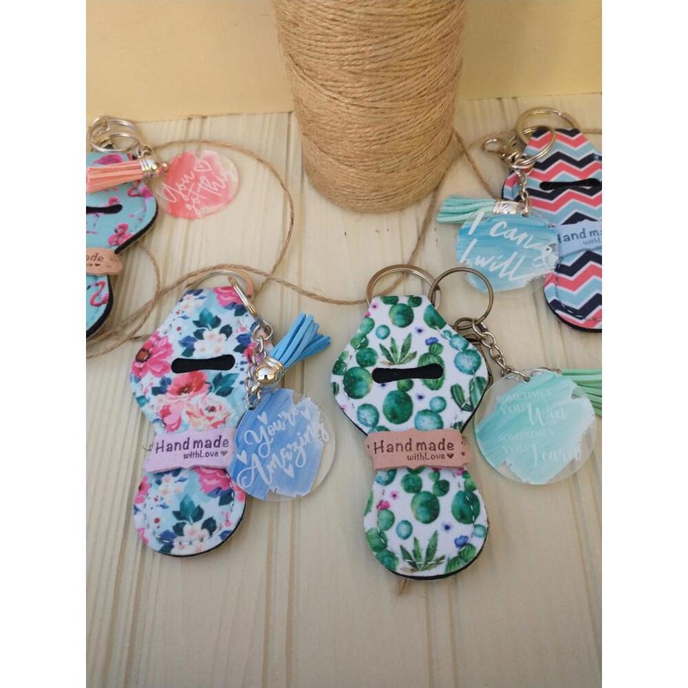 Lipstick, Chapstick Keychain holder with Motivational message.  Price is per*** - Picture 5 of 9